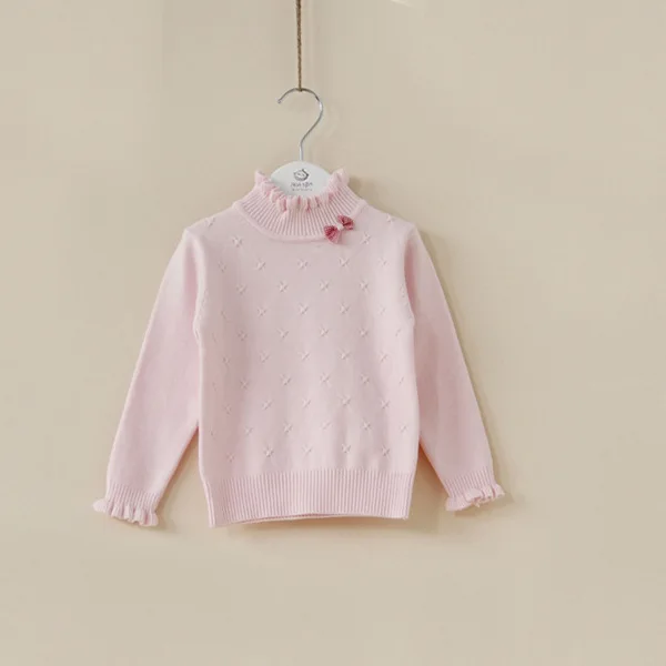 pink Новые осенне-зимние детские свитера, детская одежда, высококачественный хлопковый свитер BB1258 - Цвет: pink