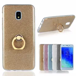 Роскошный блеск Bling мягкий чехол для samsung Galaxy J3 J4 2018 подставка держатель крышку телефона Чехлы для Galaxy j6 J7 2018