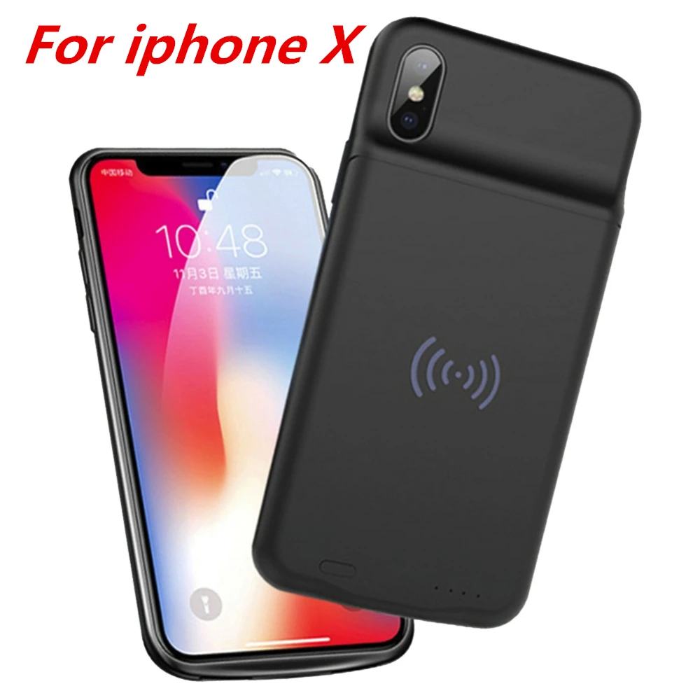 Беспроводная зарядка аудио выход для iphone X чехол батареи смартфона внешний