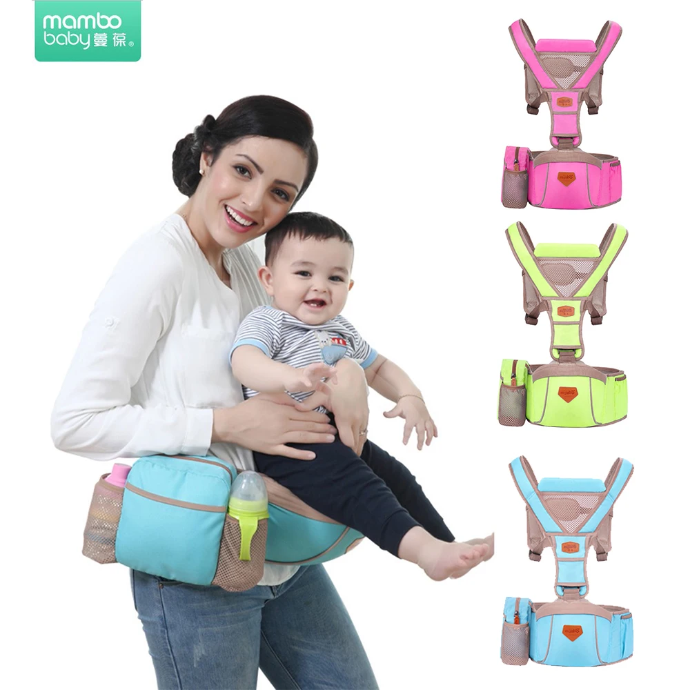 Mambo Baby Carrier накидка Хипсит Передняя переноска Хипсит детский слинг для новорожденных на бедрах одноцветная дышащая детская накидка