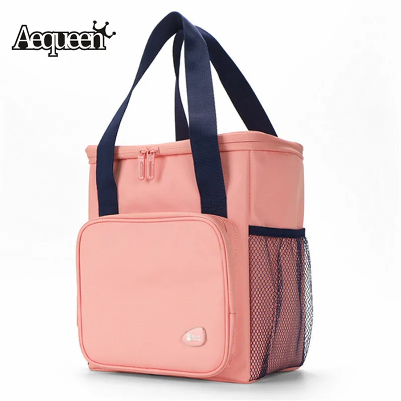 

AEQUEEN Waterproof Thermal Lunch Bag Insulated Travel Picnic Totes Large Capacity Portable Food Storage Oxford Lunch Boxes 2018