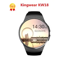 Kingwear kw18 smart watch phone sim apoio tf cartão coração monitor de freqüência cardíaca mtk2502 smartwatch para apple engrenagem s2 android ios telefone