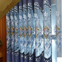 Upscale atmosphere openwork embroidery embroidery curtain luxurious living room bedroom windows luxury chenille products