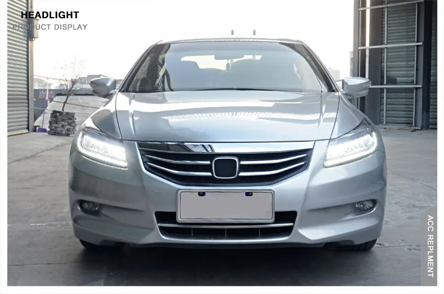 2 шт. светодиодный фары для Honda Accord 2008-2012 светодиодный автомобильный фонарь ангельские глазки полный светодиодный комплект противотуманных фар Светодиодный дневные ходовые огни