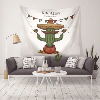 

Wall Hanging Cactus Tapestry Cotton Bohemian 200*150cm Cover Beach Towel Throw Blanket Picnic Yoga Mat Home Decoration Textiles