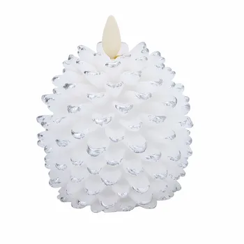 

Ksperway Flameless White Pine Cone LED Candles Real Wax Surface for Holiday/Halloween/Christmas Decor with Timer and Remote