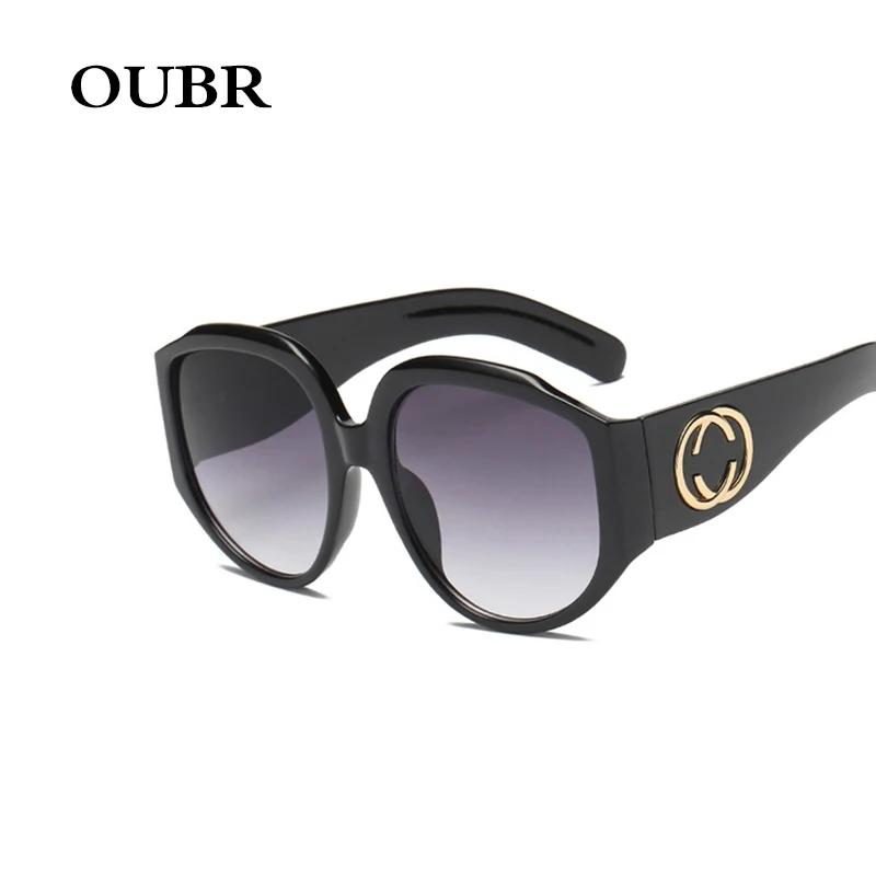 

OUBR fashion big box square sunglasses ladies brand designer black frame red frame wild sunglasses UV400 men and women glasses