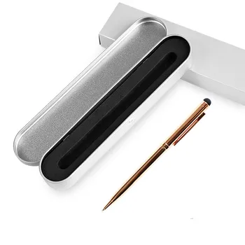 

New Rose Gold Ballpoint Pens Fashion Touch Pen Student Stationery Gift Ballpen School Office Supplies Magical Gel Pen With Box