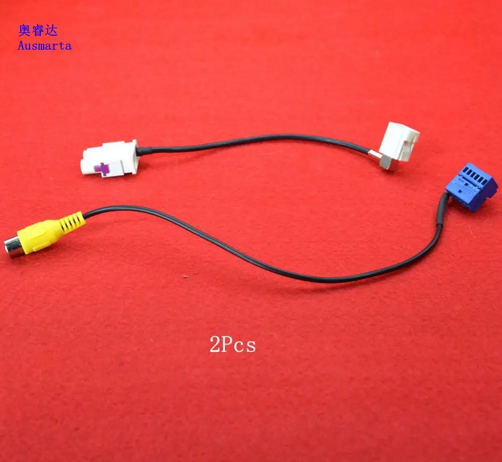 

2Pcs OEM RNS510 antenna conversion line double head single head & video input plug line for 6RD035187A