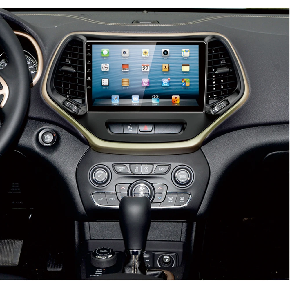 Discount OZGQ Android 7.1 Car Player For Jeep Cherokee 2016 2017 2013-2018 HD Screen Auto GPS Navigation BT Radio TV Audio Video Stereo 3