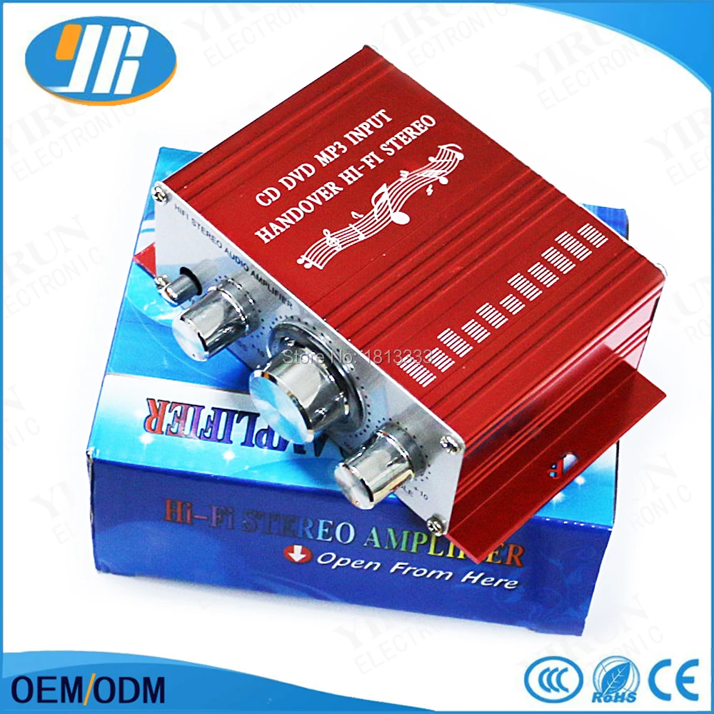 

DC12V 2 Channel Mini LED HIFI Stereo Amplifier CD DVD MP3 Input With Cable for Arcade JAMMA MAME