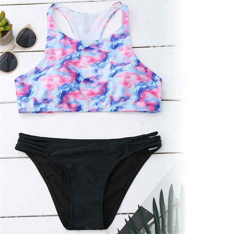 

Women Swimsuits low Waist Bikini Sets 2 Pieces Swimwear For Lady Summer Swim Beach Surfing Clothes 2018 New 15-0016