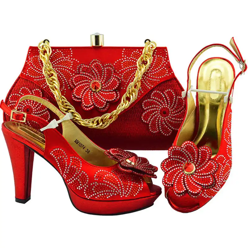red shoes and bags to match