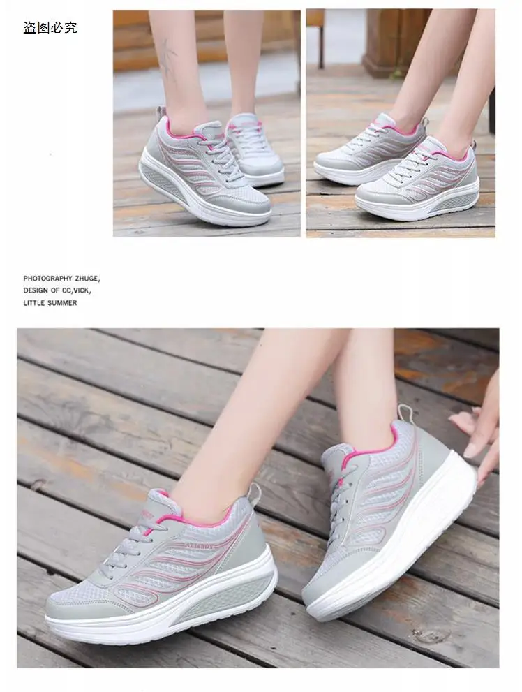 Летние женские кроссовки обувь с округлой подошвой белые сетчатые спортивные туфли Женская Платформа теннисные туфли дышащие