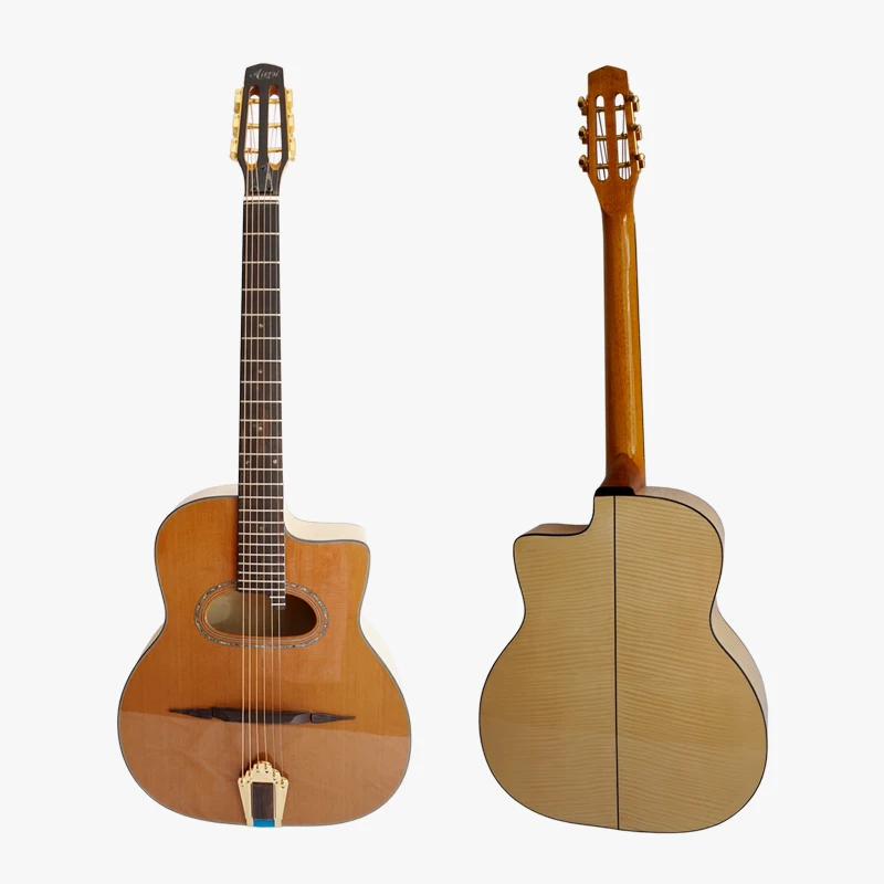 Aiersi брендовая фигурная, из клена Grande Bouche Semler Django Manouche акустическая Цыганская джазовая гитара чехол