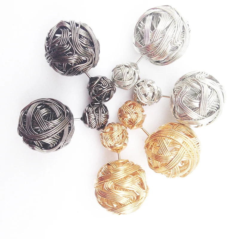 Brincos Earings Seven Oceans Hollow Round Metal St...