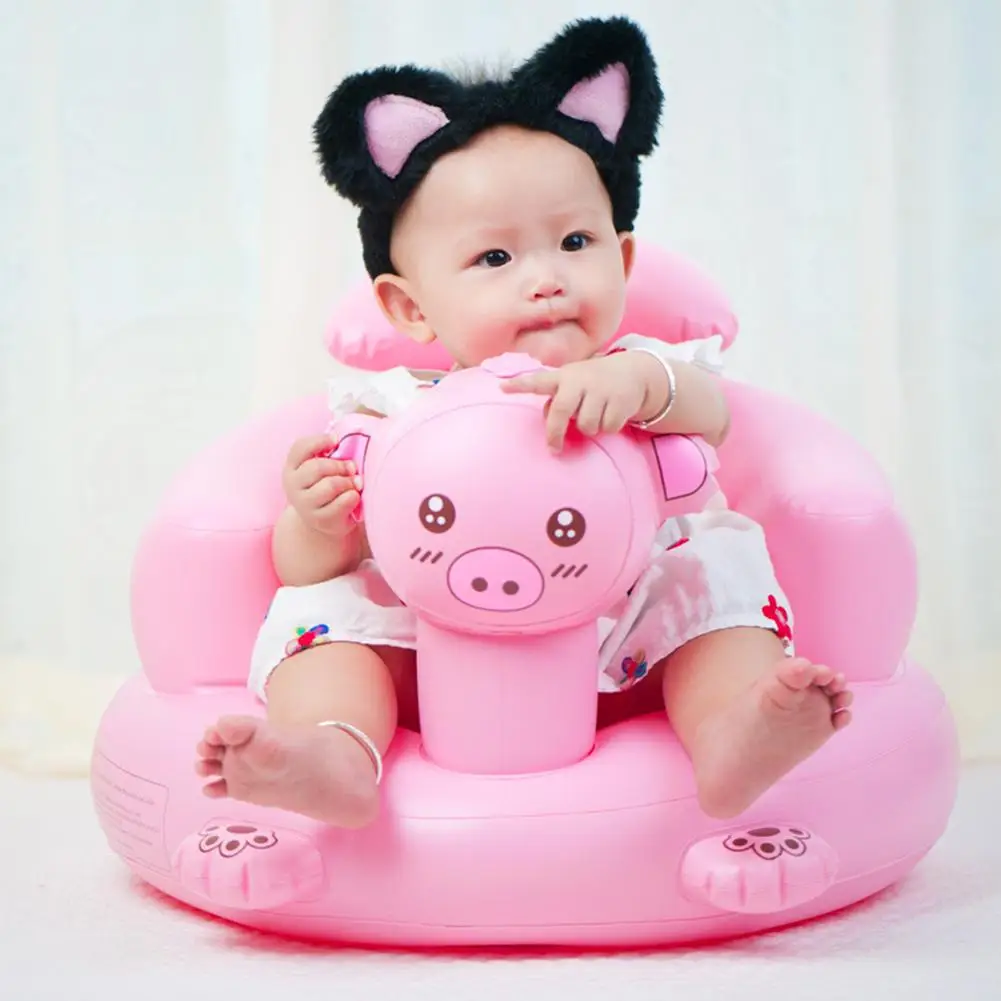 Младенцу Пятачок небольшой надувной диван Baby обучения кресло утолщенной Ванна