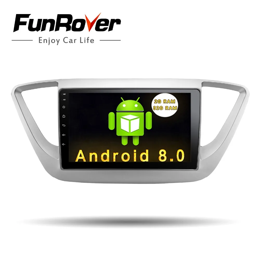 

Funrover 9" 2 din Car DVD multimedia gps radio tape recoder Player For Hyundai solaris verna accent 2017-18 Navigation WIFI rds