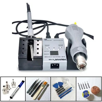 

New YOUYUE 8786 110V 220V 2 in 1 Portable Hot Air Gun BGA Rework Solder iron Station Hot Air Blower Heat Gun + Many Gifts