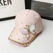 Высокое качество бабочка украшения Для женщин Бейсбол Snapback шапки chapeau femme железные кольца хип-хоп шляпа Дамы Шапки регулируемый
