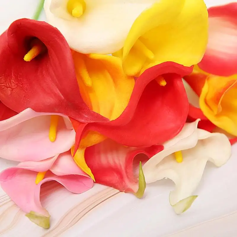 

Simulated Pu Calla Lily Wedding Decoration Holding Flowers Bedroom Decoration Pot Handle Simulation Fake Flowers