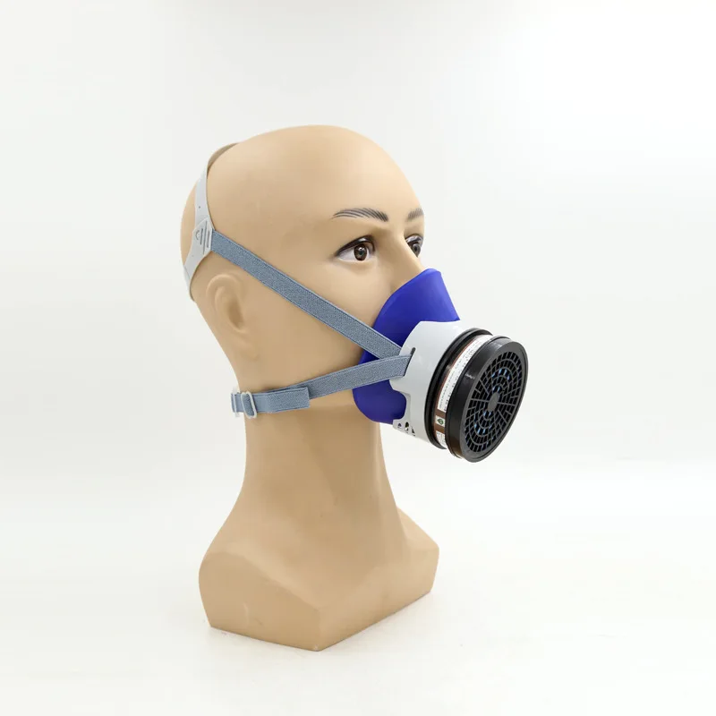2 шт. YIHU респиратор противогаз высокого качества синий резиновый Углеродный фильтр для маски краска спрей пестициды ядовитая газовая маска