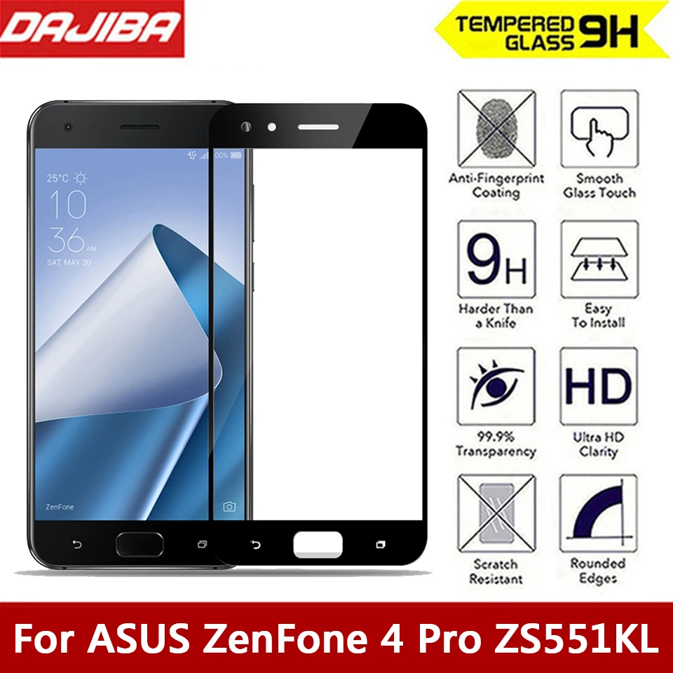 3D 9H полное покрытие закаленное стекло для Asus ZenFone 4 Pro ZS551KL Защитная пленка ZS551 551 551KL