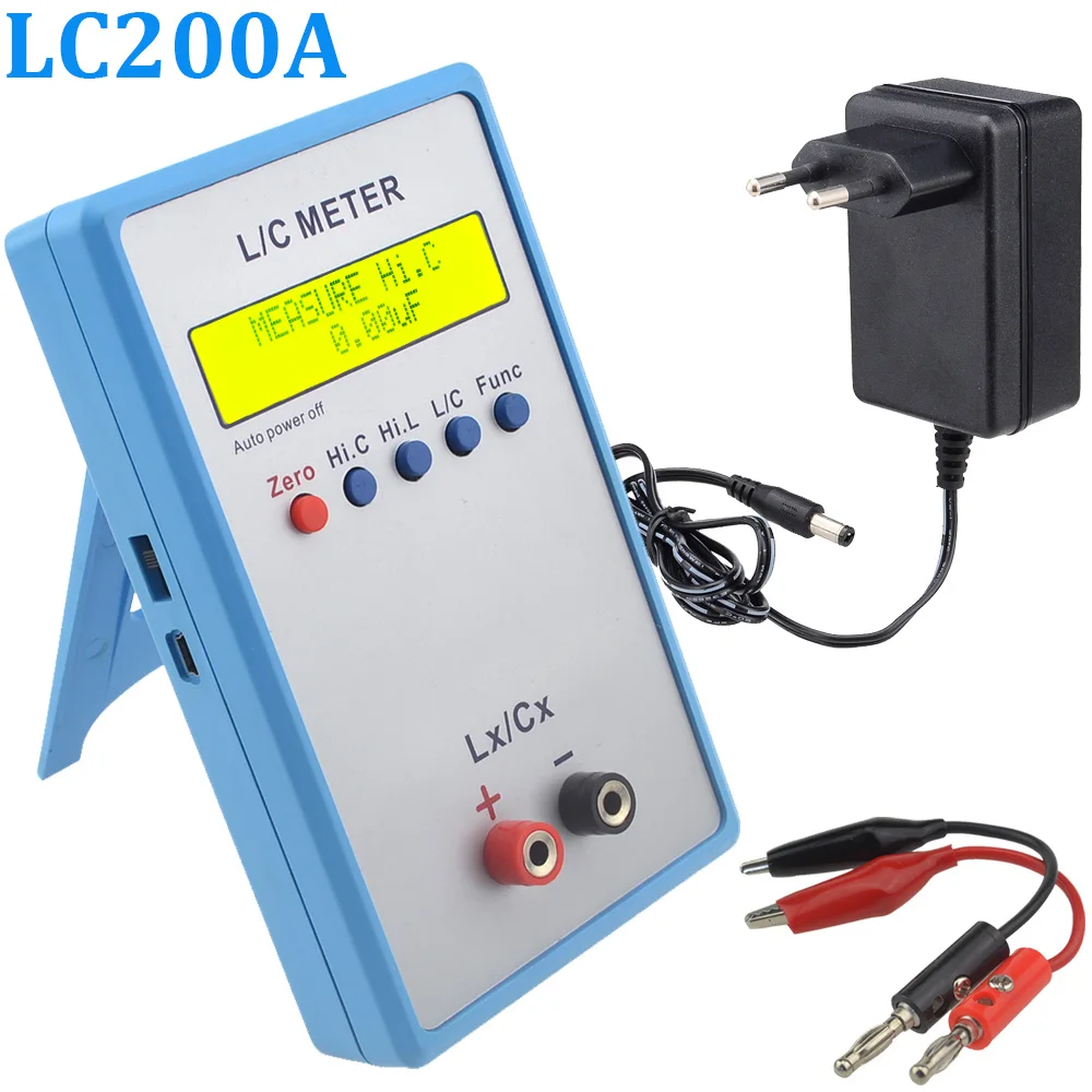 Ручной измеритель индуктивности и емкости LC200A LCR стол с жк дисплеем желтого цвета