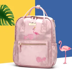 Pearlescent Fabric Mom Backpack Baby Diaper Bag Embroidery Pattern Maternity Bag Nappy Backpack Organizer For Mommy Travel Bag Pearlescent Fabric Mom Backpack Baby Diaper Bag Embroidery Pattern Maternity Bag Nappy Backpack Organizer For Mommy Travel Bag