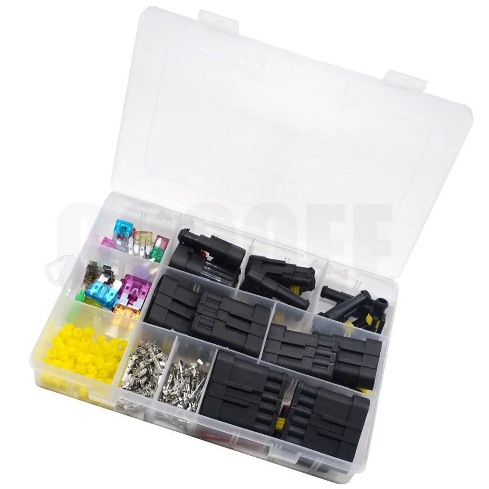 

216PCS/box Kit 1P 2P 3P 4P pins Way AMP 1.5 Waterproof Electrical Wire automotive Connector Plug for car