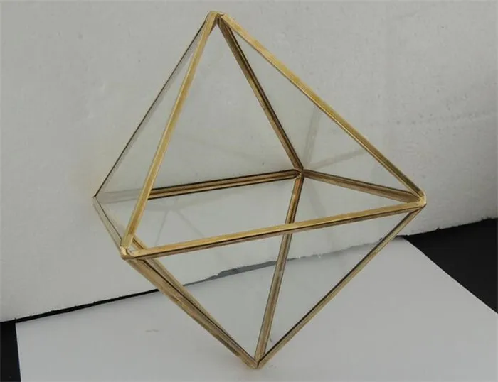 Mini Handmade Stained Geometry Succulents Glass Terrarium Planter Greenhouses4
