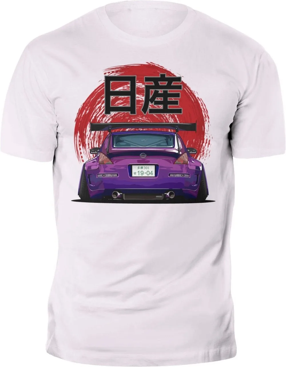 

2019 Fashion Short Sleeve Black Japanese Classic Legend Car 350Z Nismo backside JDM Japanese T-shirt Custom print T-Shirt