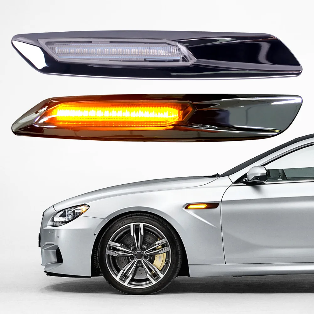 

2pcs New LED Side Marker Light Turn Signal Light Fender Lamp for BMW E90 E91 E92 E93 Amber High quality