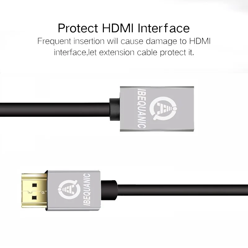 HDMI кабель удлинитель 0,5 м 1 м 2 м 3 м штекер к женскому удлинителю поддержка 4 к 3D HDR для ПК ноутбука Xbox PS3/4 настенный HDTV и т. Д