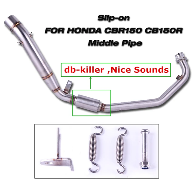 Motorcycle Exhaust Contact Link Middle Pipe Connector slip on Full System for Honda CBR150