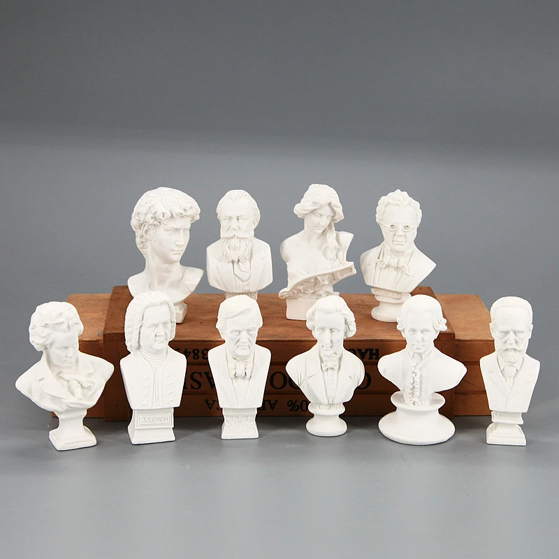 Gypsum Statue Silicone Molds Famous musician Plaster molds Salt Carving