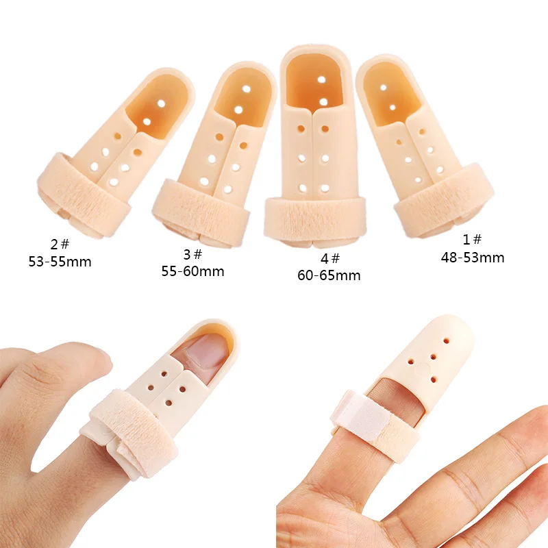 

1/4Pcs Plastic Hand Finger Splints Support Brace Mallet Splint for Broken Finger Joint Fracture Pain Protection Adjustable Hook