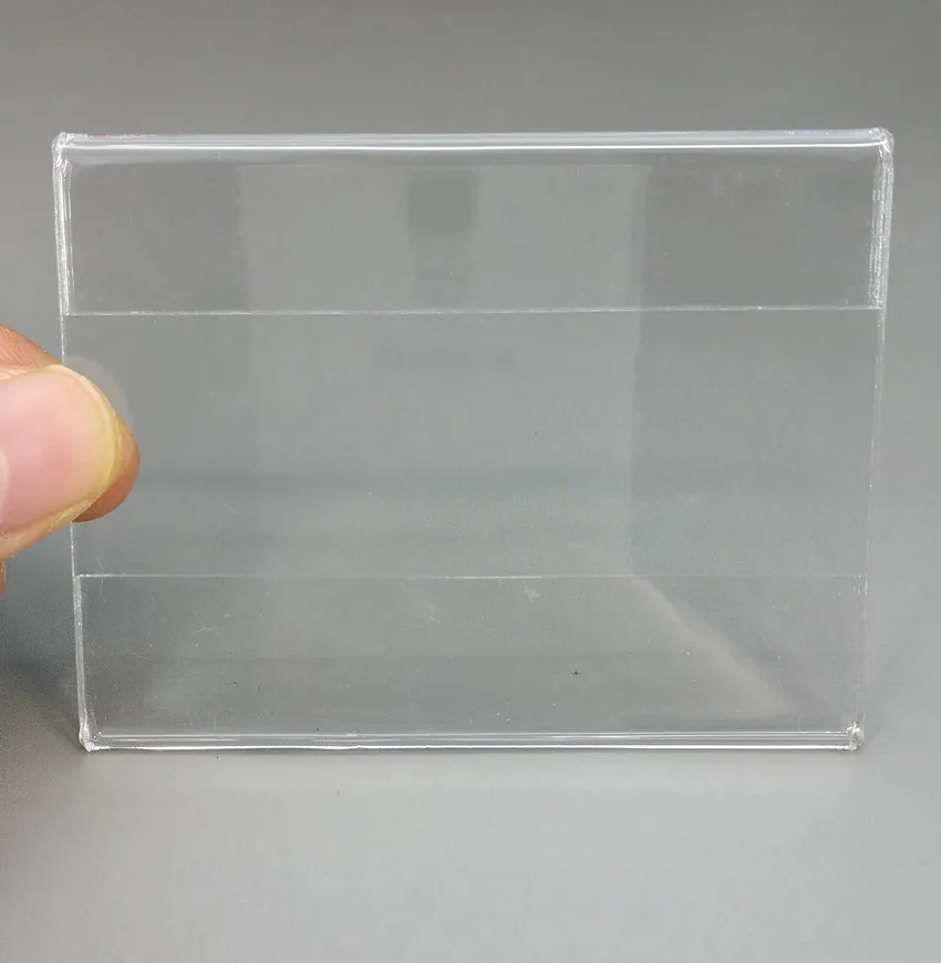 Акриловый t1.2 мм пластиковый прозрачный держатель для именных карт знак ценник этикетка ID шоу реклама дисплей бумага продвижение 100 шт
