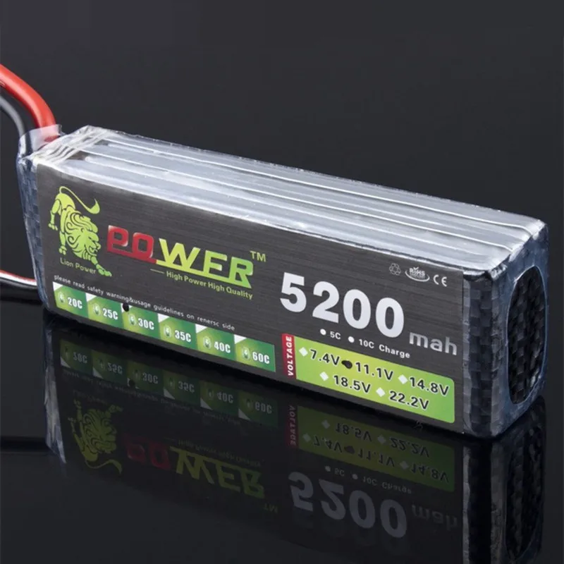 Batteria Lion Power 3S Lipo 11.1 V 11.1 V 5200Mah 30C Max 35C Batteria Lipo Rc Per Elicottero Rc Car Boat 3S Lipo 11.1