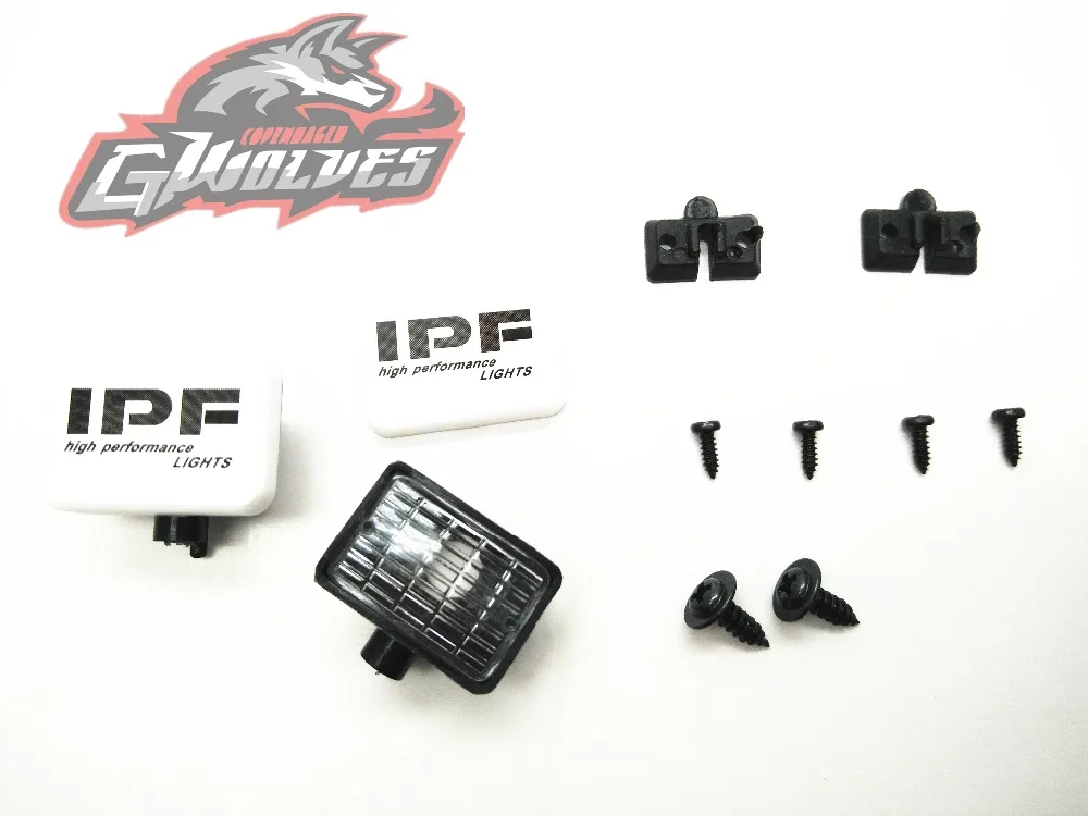 

GWOLVES 2PCS/4PCS rectangle LED Light Cover Spotlight for 1/10 Tamiya HSP Axial SCX10 D90 trax rr10 YETI Crawler Rally Car RC