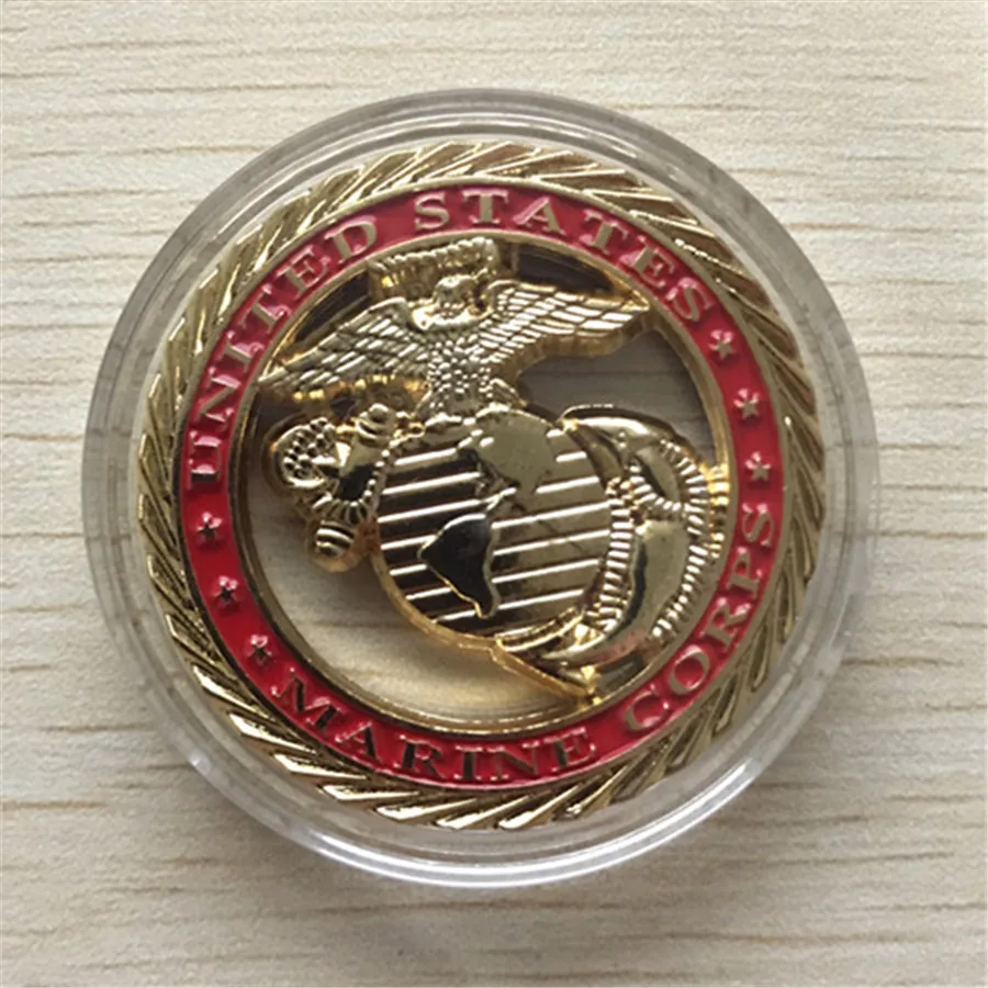 

USMC U.S. Marine Corps Core Values Challenge Coin Challenge Coins Commemorative coin collectibles, free shipping 30PCS/lot