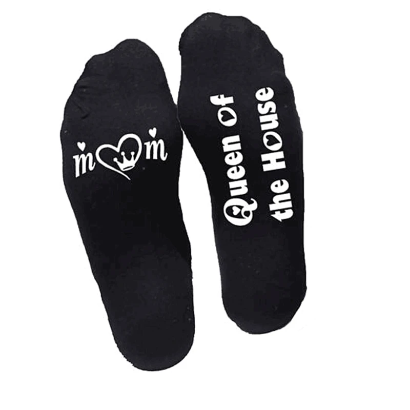 1 Pair New Socks Queen of the house Mom Sock For Womenin Socks from