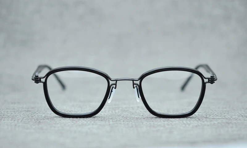 Брендовые винтажные квадратные очки с прозрачными линзами, оправа для мужчин и женщин, титановые ацетатные ретро очки, мужские оптические оправы для очков