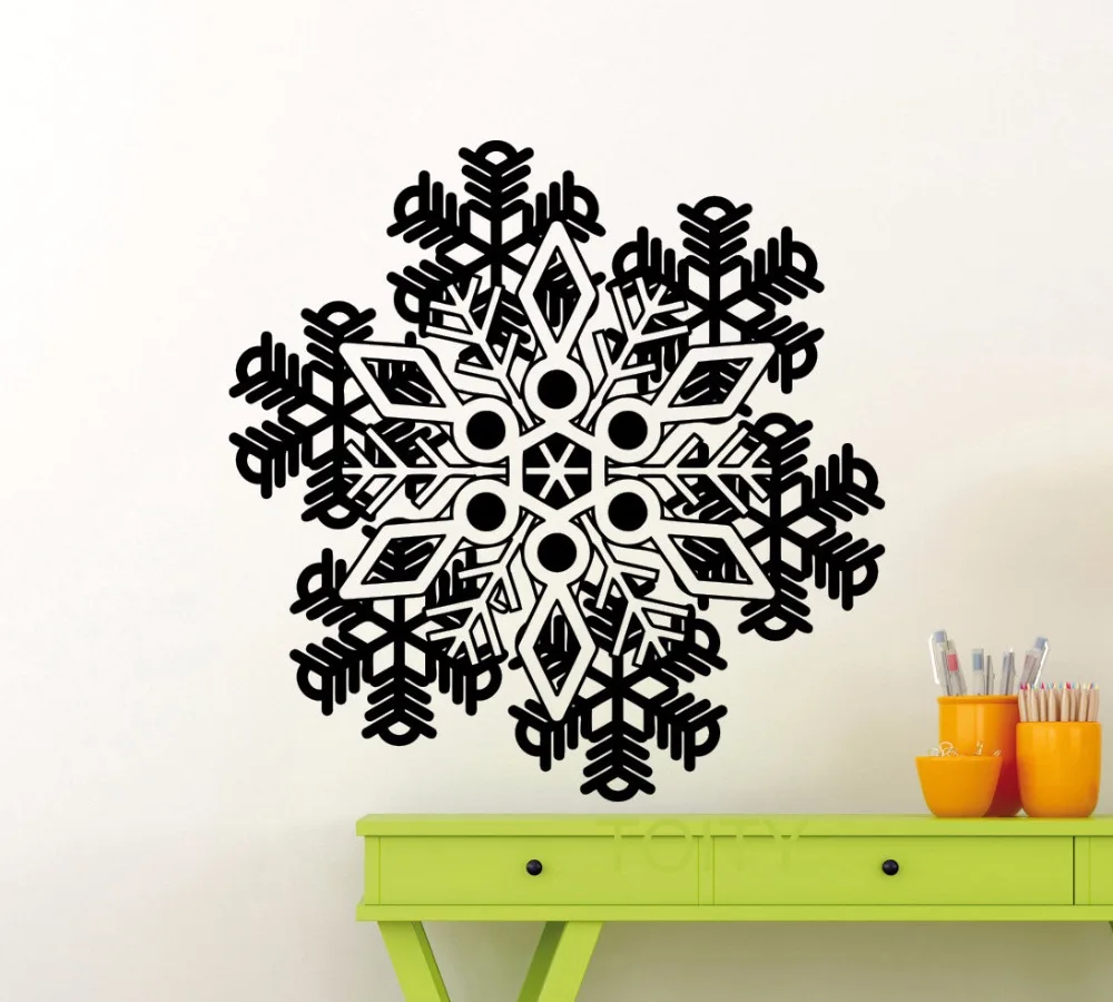 Beautiful Snowflake Wall Decal Frozen Winter New Year Christmas Vinyl