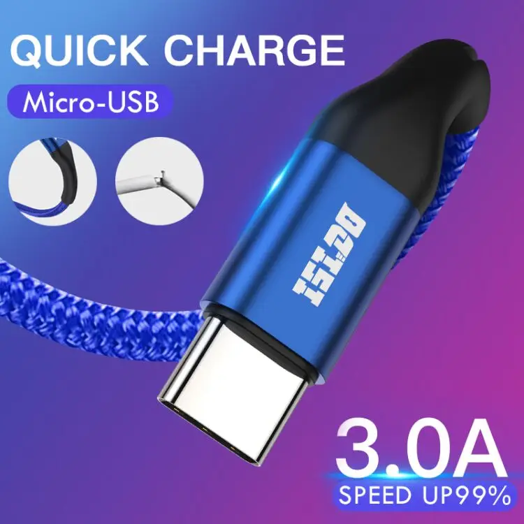 

3A Quick Charge 3.0 USB Type C Cable for Xiaom Redmi Note 7 Fast Charging Type-C Cable for Huawei Mate 20 Pro P20 Lite USB Cable