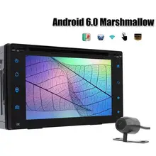 Touch Screen Car Stereo GPS Navigator 2Din Android 6.0 DVD Player Radio GPS Navigation FM Bluetooth WIFI USB SD Rear View Camera