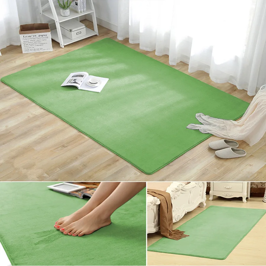 Coral Velvet Mat Kitchen Living Room Bedroom Door Mat Bedside