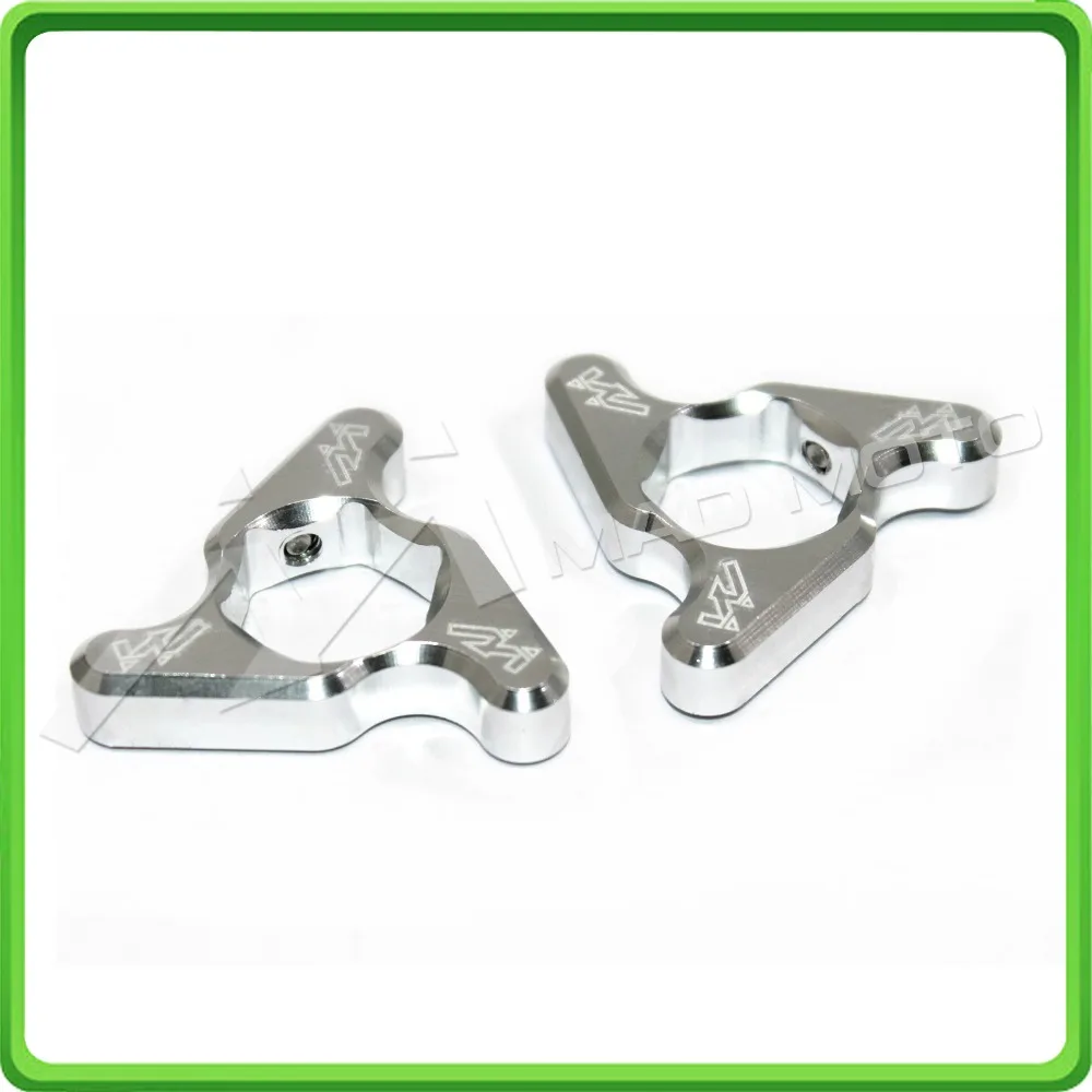 HUIHUAN MADMOTO 22mm Silver Fork Spring Preload Adjusters for Aprilia RSV4 R RSV4R 2010 2011 2012 2013 2014 Style C (8)