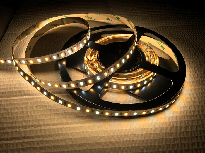 

Bright 5630SMD WW+CW Two Color LED strip color temperature adjustable DC24V 96LED/m 26W/M CCT strip light free shipping