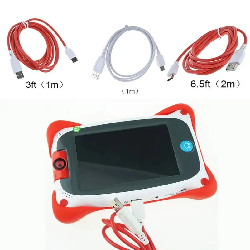 3 фута 1 м зарядное устройство Зарядка USB кабель для передачи данных Шнур для Fuhu Nabi DreamTab Дети планшетный ПК красный горячий